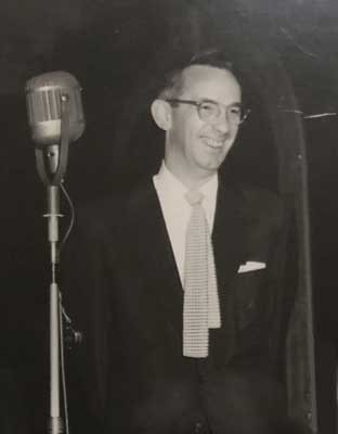 Eddie Sauter on the bandstand.